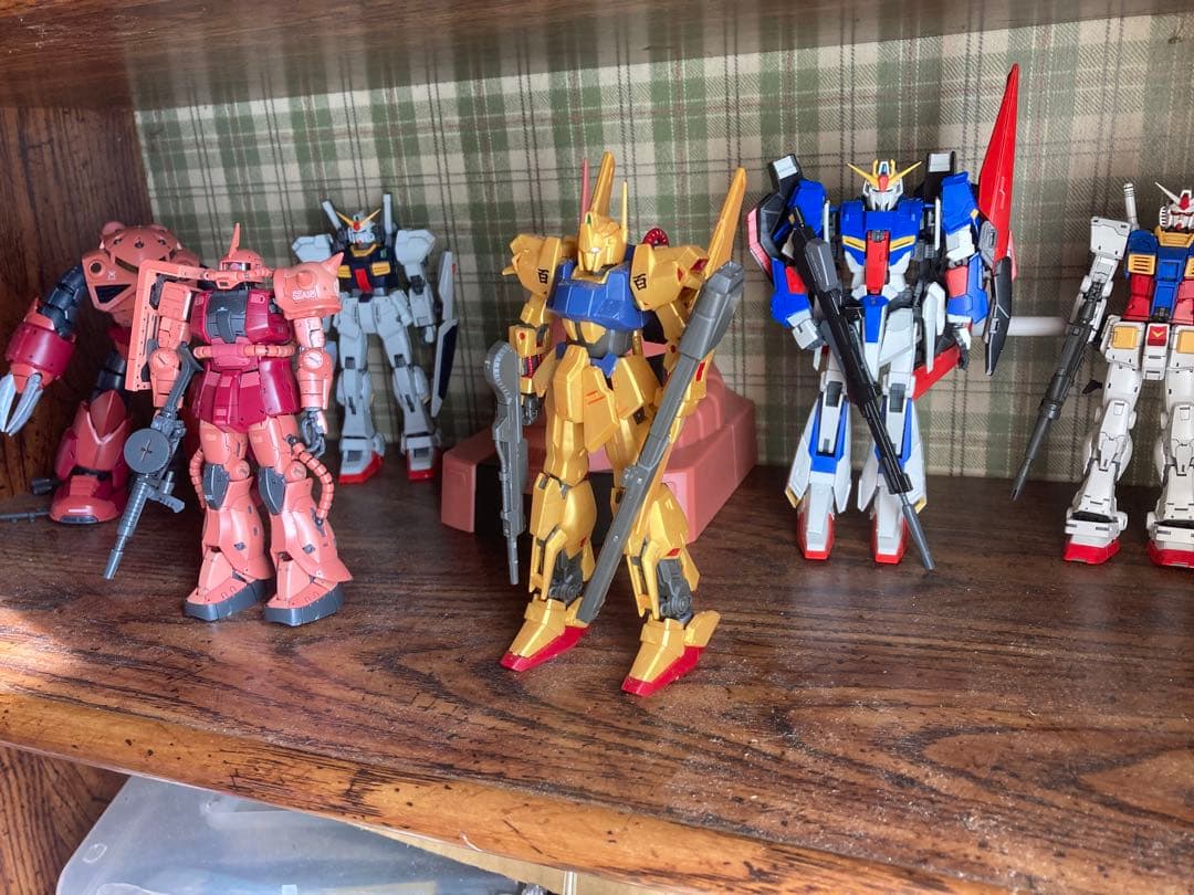 ガンプラHG.RG素組み墨入れトップコート全28種武器類全て保管、説明書ファイル