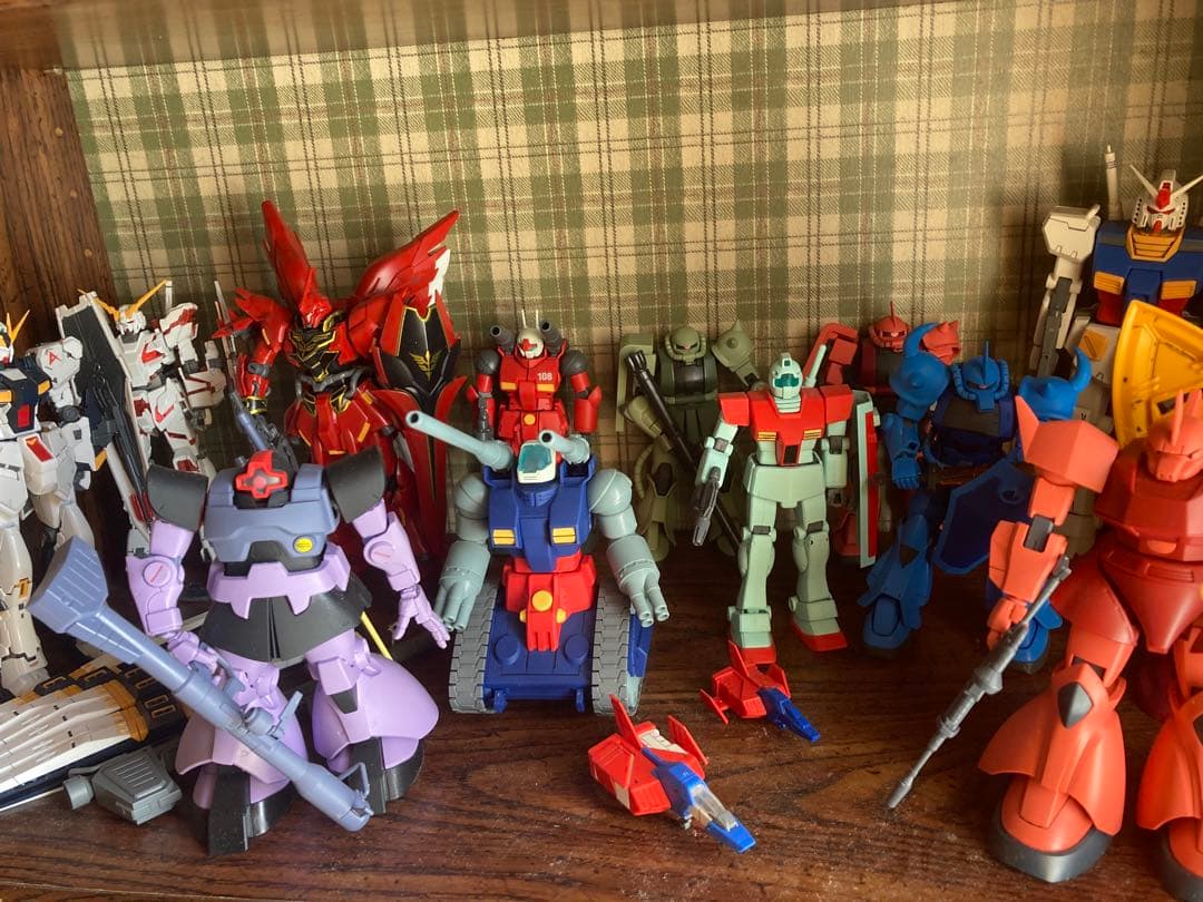 ガンプラHG.RG素組み墨入れトップコート全28種武器類全て保管、説明書ファイル