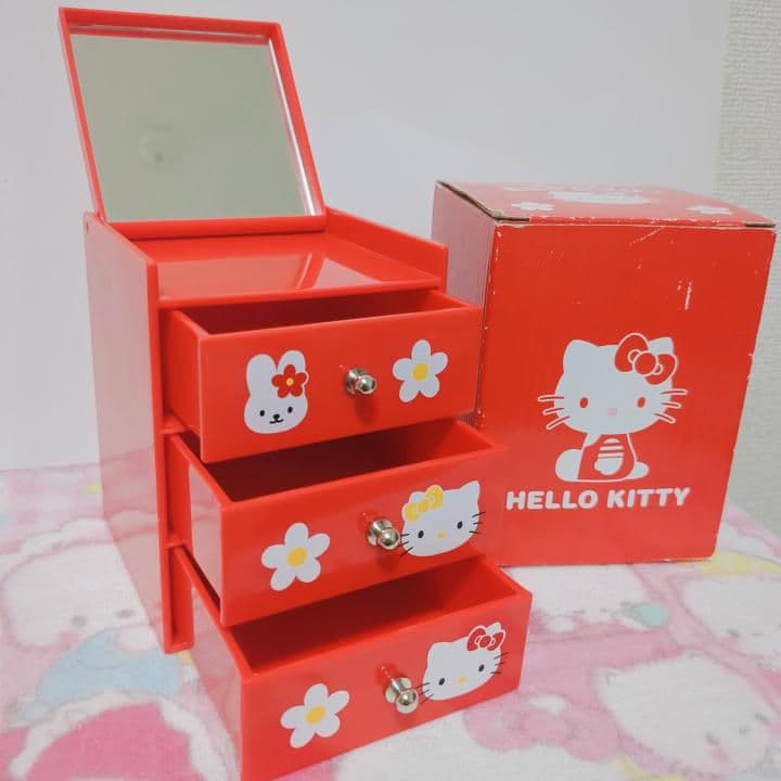 サンリオ　ハローキティ　ミニドレッサー　2001年　3段　引き出し　収納