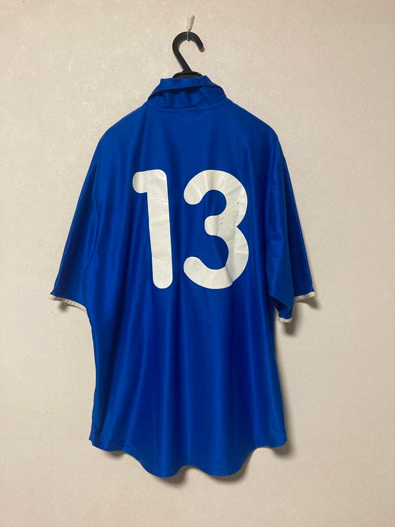 90s ナイキ　サッカーシャツ　XLサイズ　青