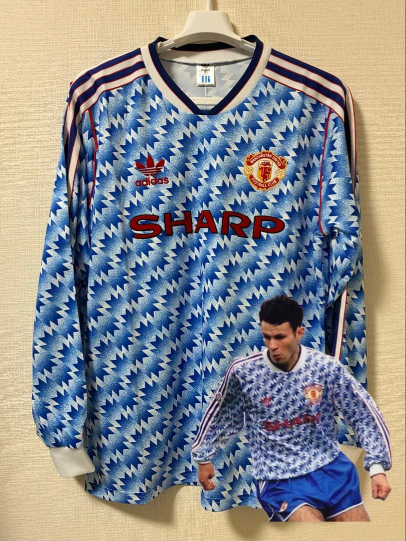 【激レア】adidas マンチェスターユナイテッド アウェイ 90-92 長袖L
