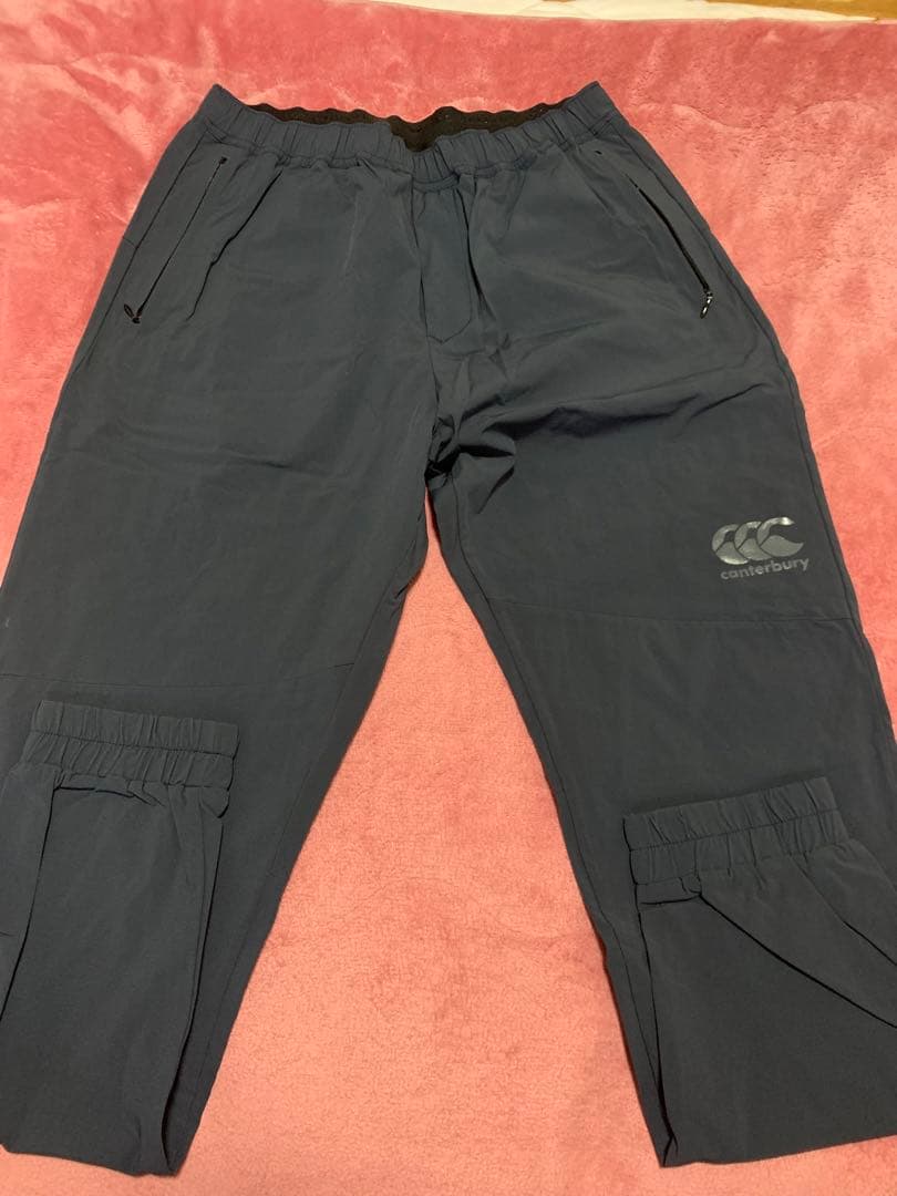 Canterbury/ダークグレー ナイロン ウォームアップウェア セットアップ