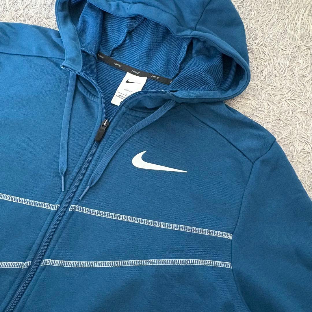 【Lサイズ】NIKE ビッグスウッシュ セットアップ スウェット上下 青 ブルー