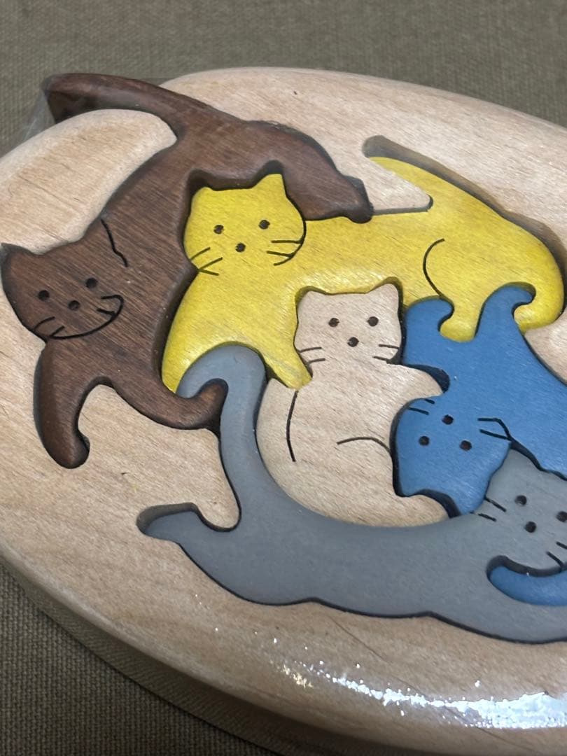 【未開封】クラフトバードウッド　動物ゆらゆら　カラフルアニマル　キャット　猫