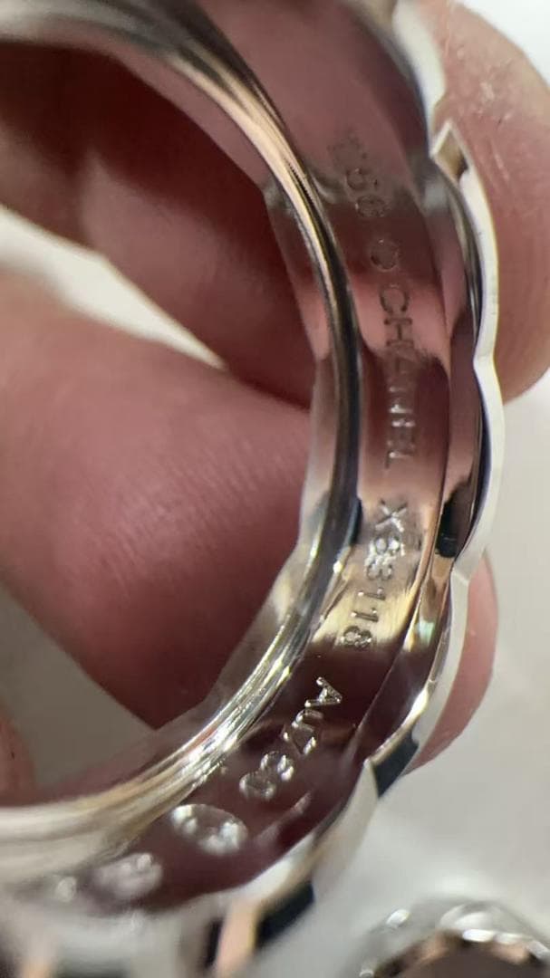 VIPシャネル CHANEL リング ジオメトリックカット US8号
