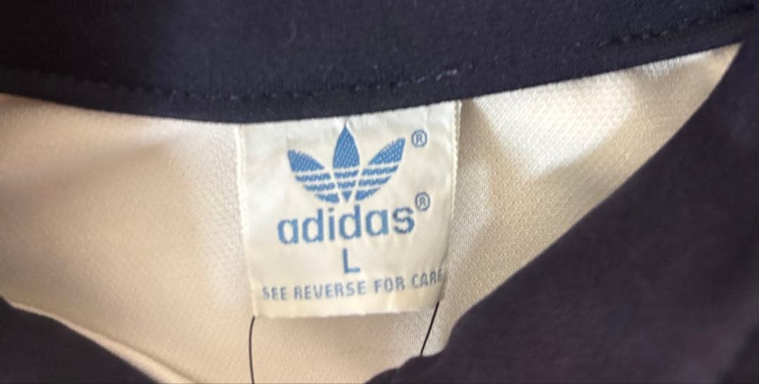 adidasトラックジャケット 90s ホワイト、ネイビー