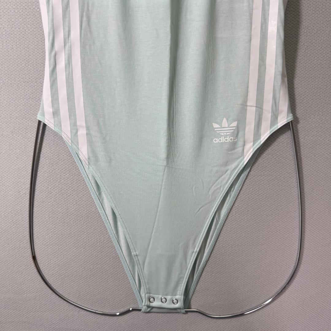 adidas ボディスーツ レオタード コットン Light Blue 海外XL