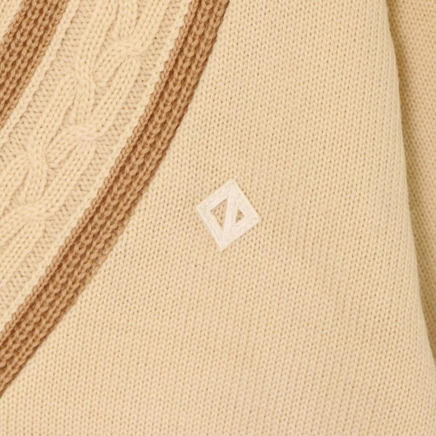 Christian Dior ケーブル　ラインニット L ヴィンテージ　ゴルフ
