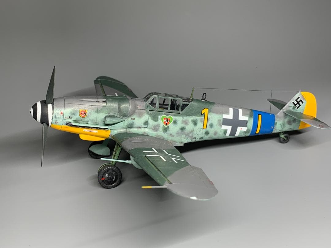 タミヤ1/48 メッサーシュミット Bf109 G-6 塗装済み完成品