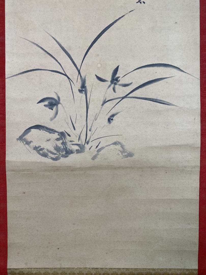 林恵鏡 (晦宗)『香風拂邪氣』墨蘭画賛 臨済宗元東福寺派管長 茶道具 掛軸
