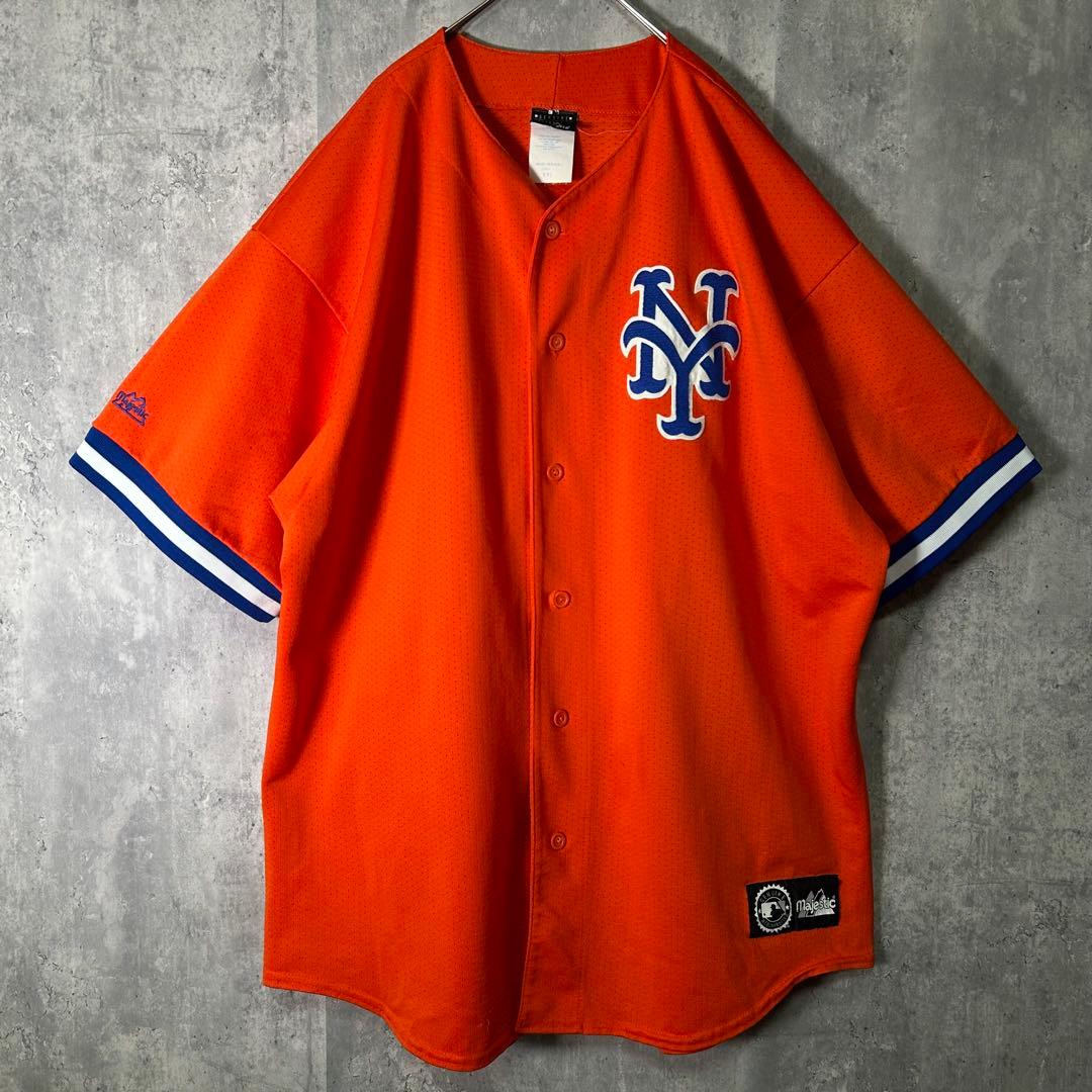 USA製 希少カラー NY ヤンキース ユニフォーム オレンジ Majestic