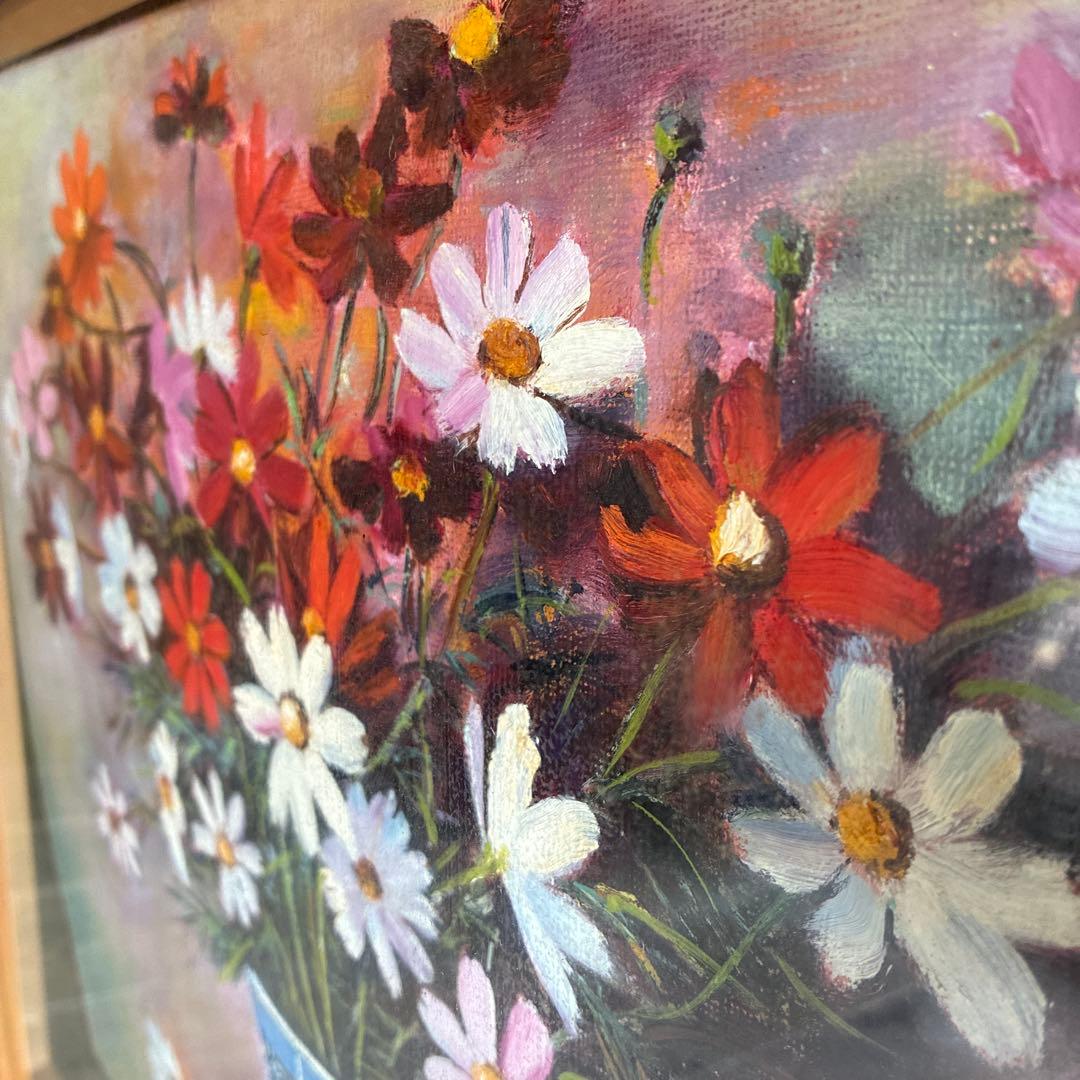花束の絵画 木製フレーム