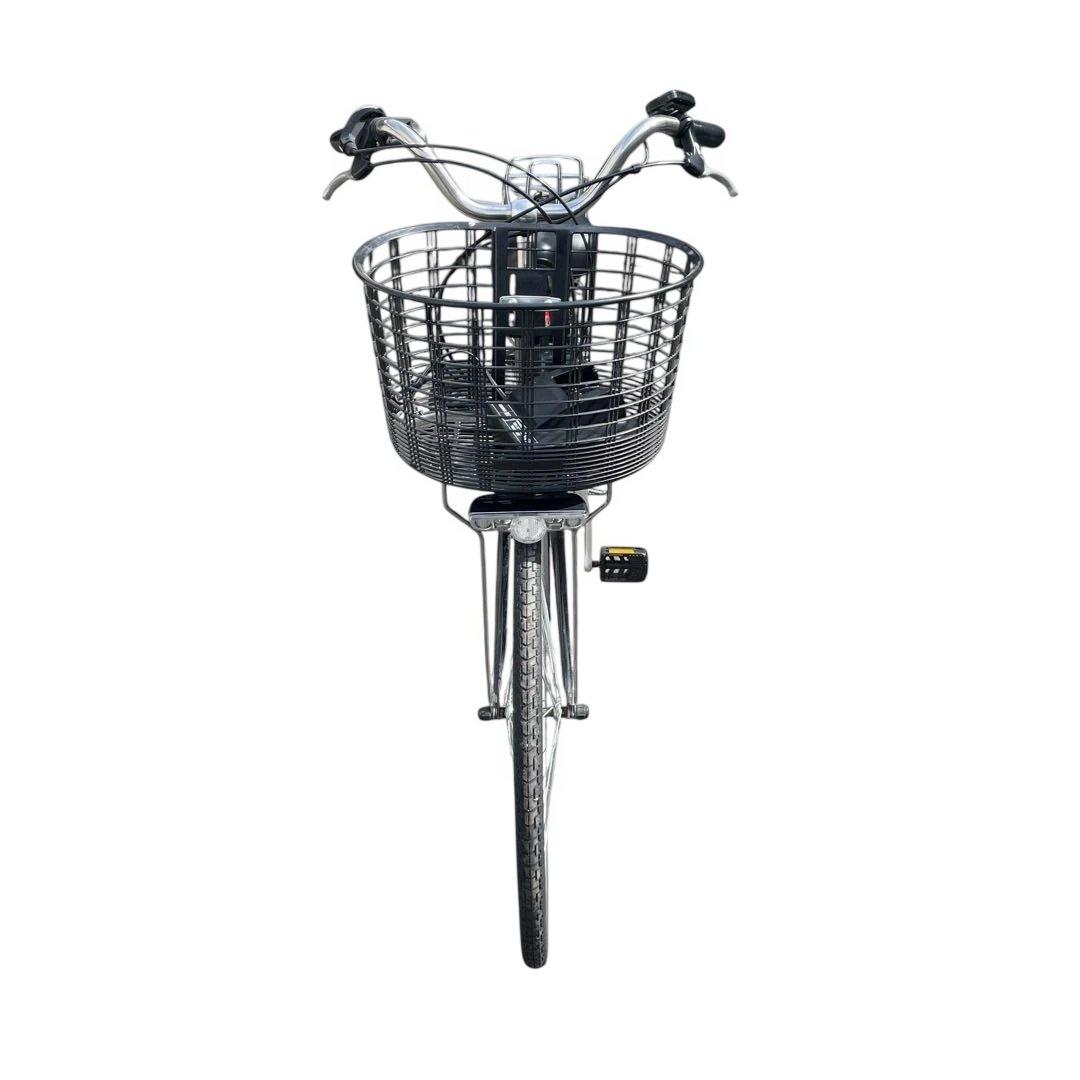 【たのメル便可】Panasonic 電動アシスト自転車 黒 前バスケット付き