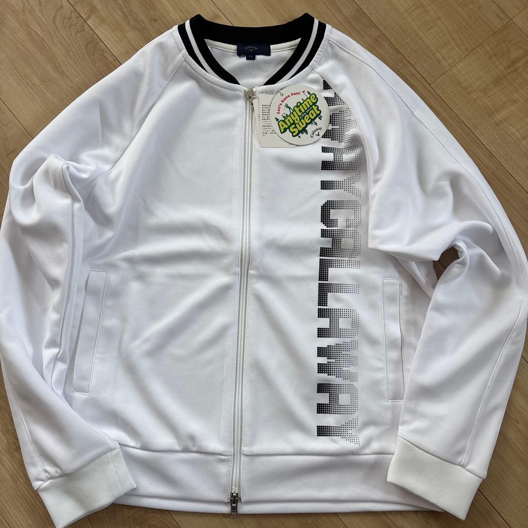 新品　キャロウェイ　レディース　ダンボールスウェット　ホワイト　ジャケット　XL