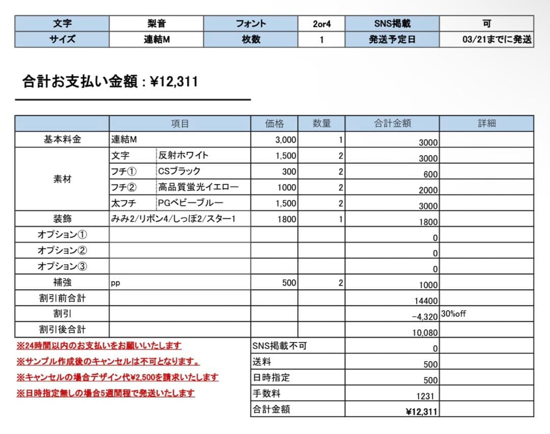 にゃんページ♡ネームボード うちわ文字 連結文字パネル オーダー