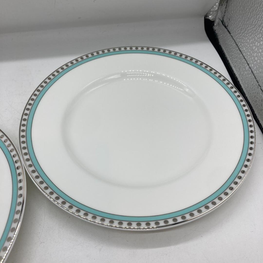 ▼未使用品　Tiffany＆Co　プラチナブルーバンド　ペアプレート　箱付き