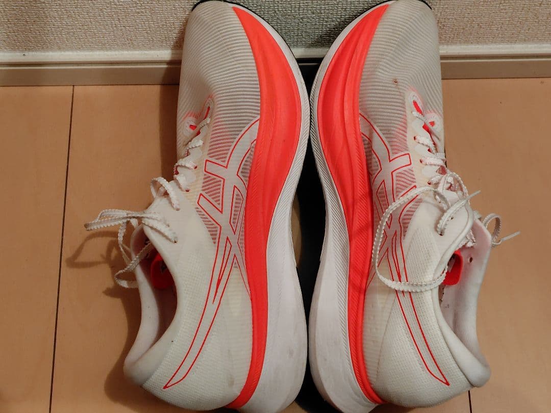 ASICS　S4　 ランニングシューズ ホワイト/オレンジ