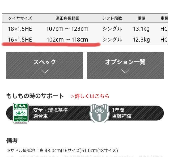 ブリジストン 幼児用自転車 HACCHI 16インチ バスケット付き 赤