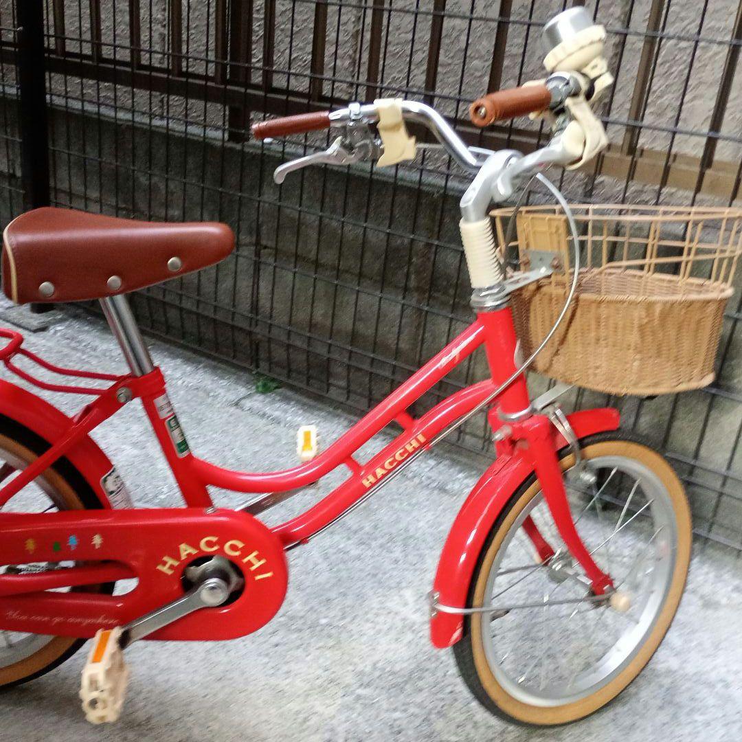 ブリジストン 幼児用自転車 HACCHI 16インチ バスケット付き 赤