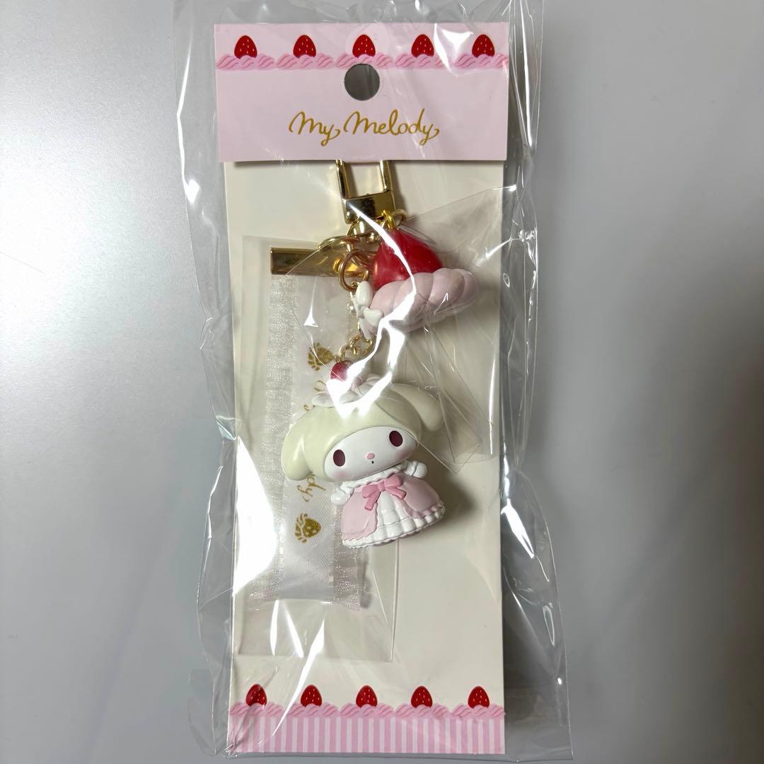 マイメロディ　いちごホイップクリーム　バッグチャーム　マスコット　セット