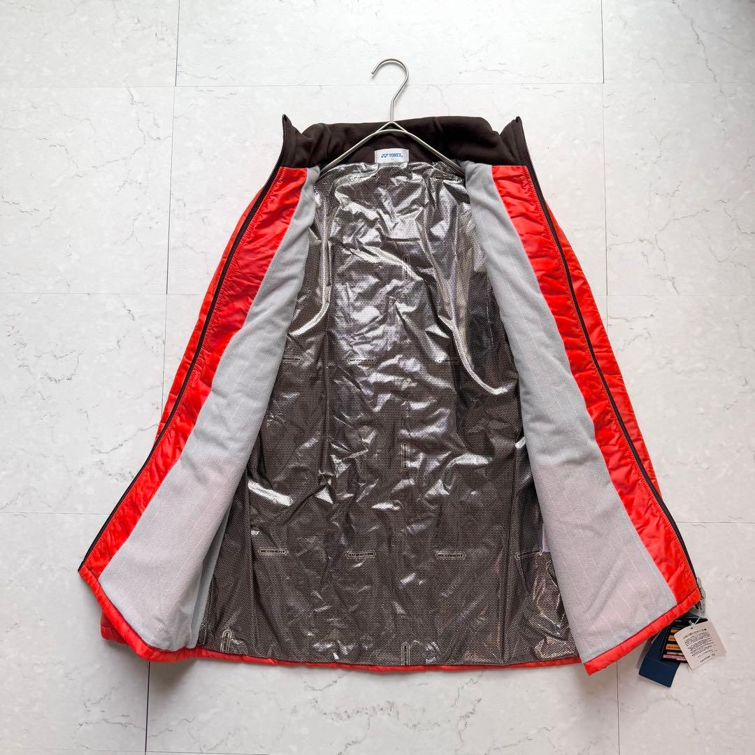 新品 YONEX 中綿ブルゾン L オレンジ ヒートカプセル メガヒート