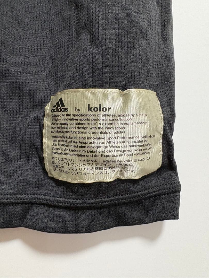 adidas by kolor シルバー箔 アシンメトリー Tシャツ アディダス