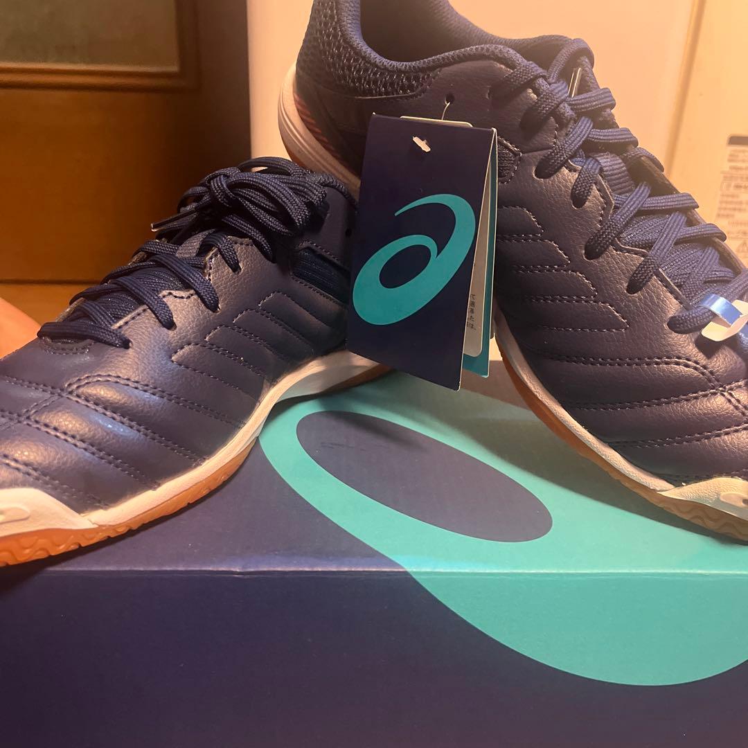 ASICS フットサルシューズ ネイビー WIDE