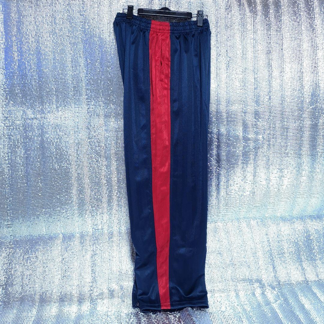 プーマ　ジャージ　パンツ　シャドーストライプ　ネイビー✕レッド　L