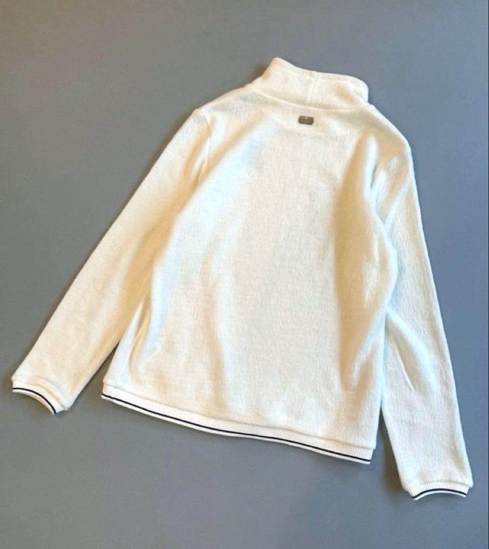 LANVIN SPORT フリース ハイネック プルオーバー ロゴ 長袖