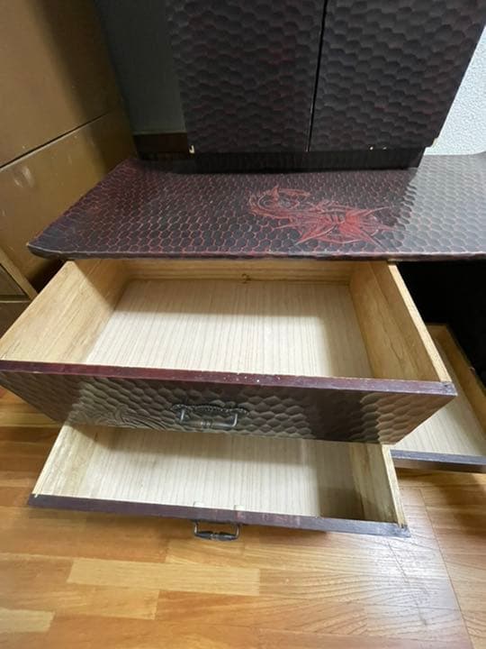 鏡台　鎌倉彫　ドレッサー　三面鏡