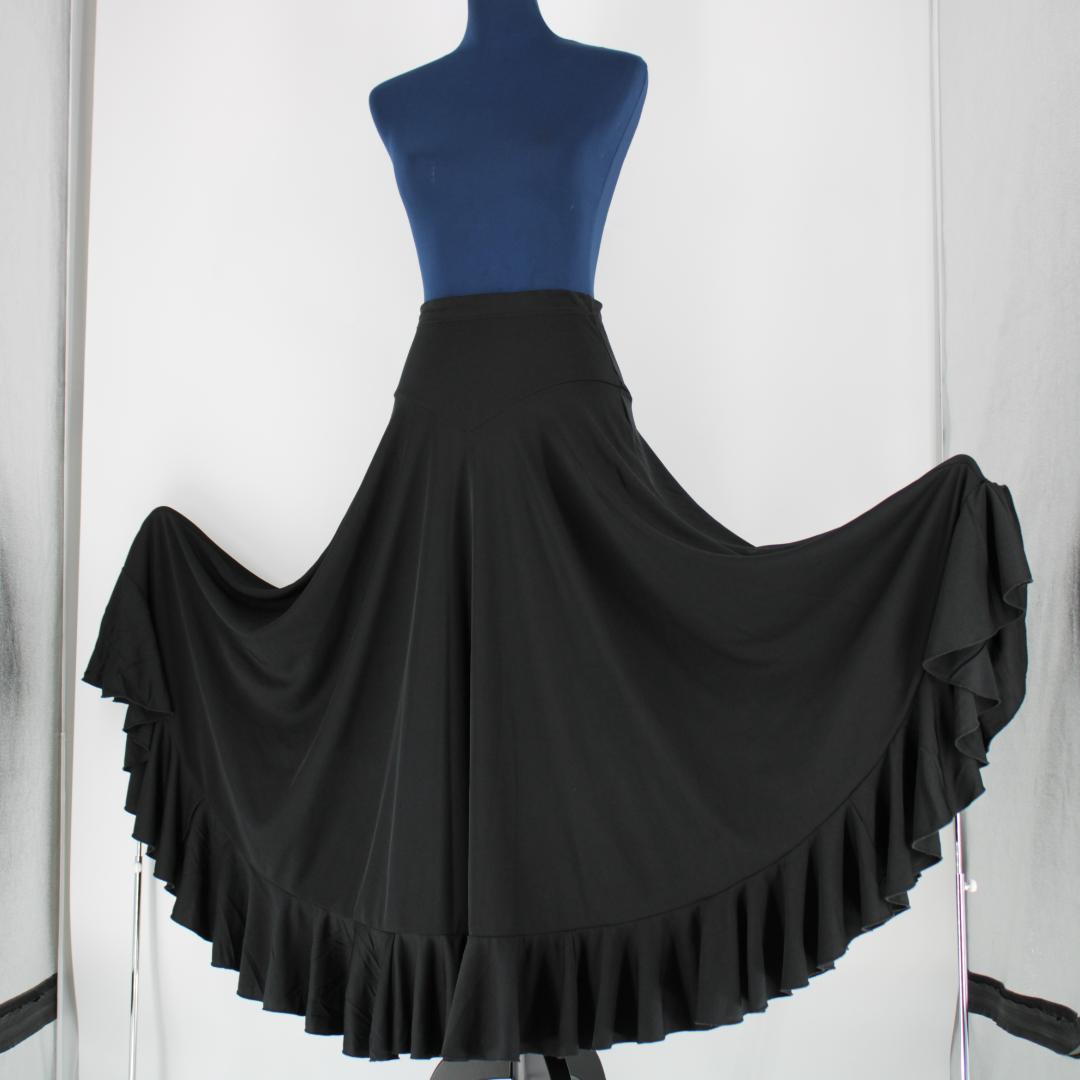 【美品 フラメンコ衣装】ブラック primaboutique ファルダ スカート