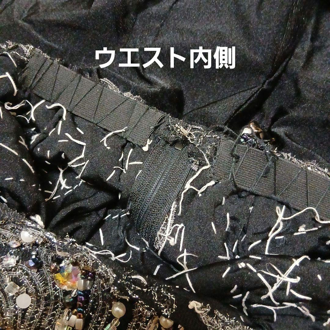 ベリーダンス 衣装 黒×シルバーラメ オリエンタル 衣装