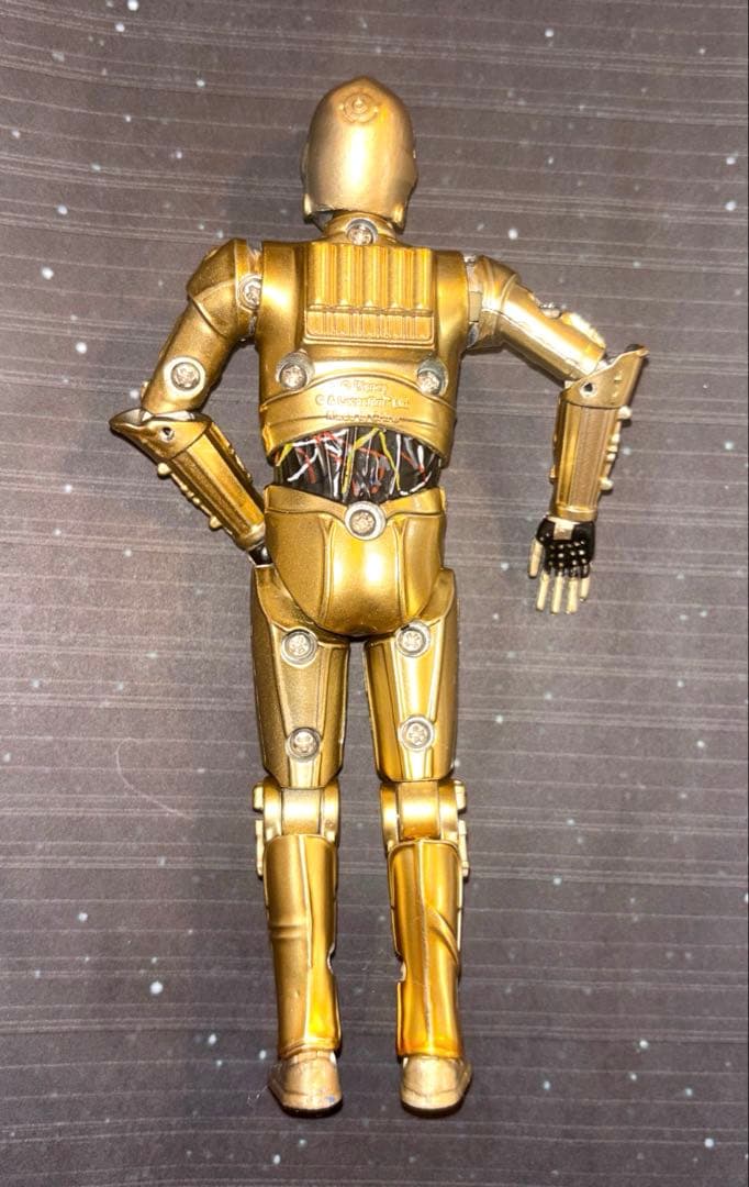 激レア品！！　台座付き/C-3PO 可動式フィギュア ゴールド