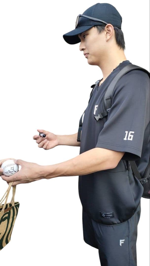 北海道 日本ハム ファイターズ 達 孝太 #16 直筆 サイン ユニフォーム L