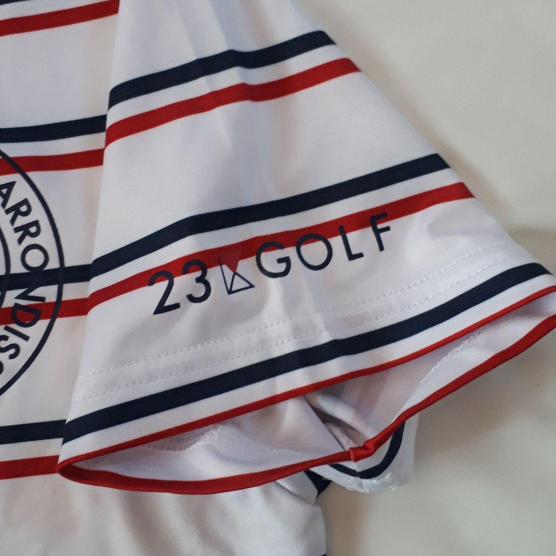 新品！23区GOLF レディース半袖ハイネックシャツ 吸水速乾 UV ストレッチ