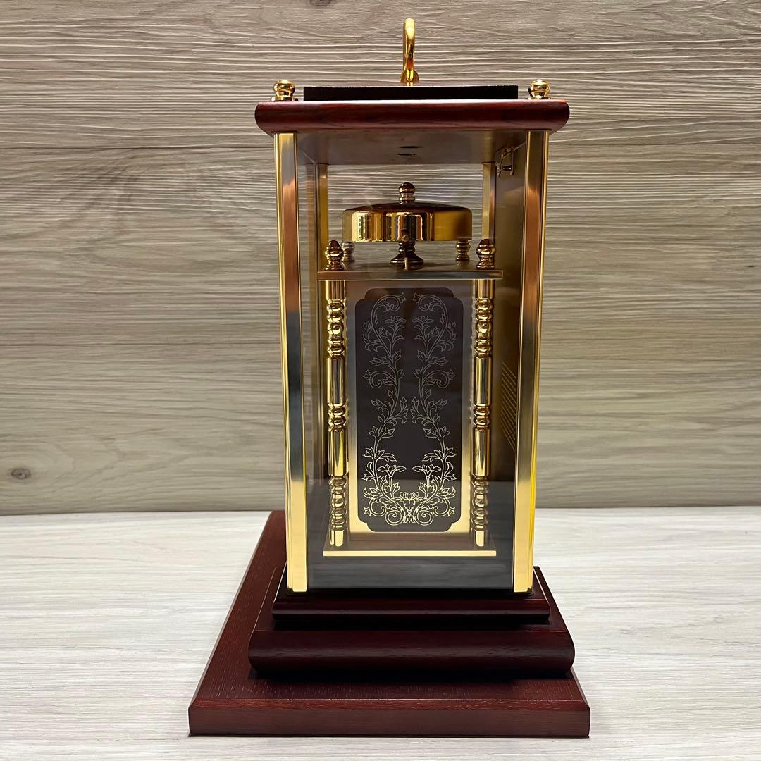 ピンクの猫　SEIKO QY352G 鐘打置時計
