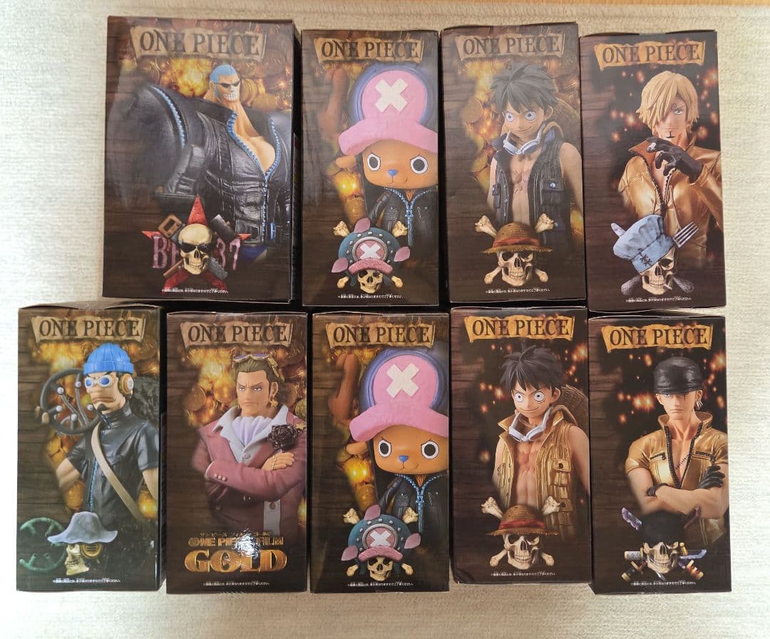 ワンピースグランドライン フィルムゴールドフィギュア9点セット★未開封