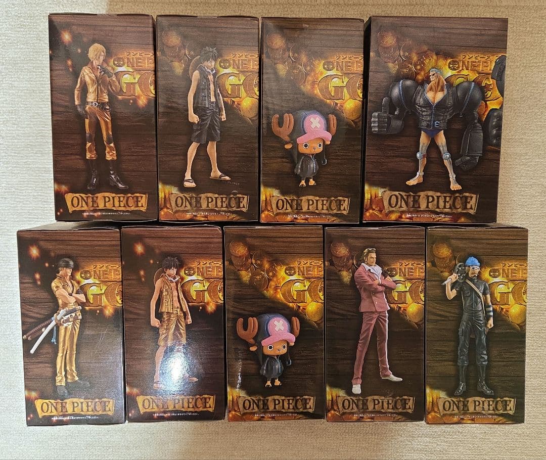 ワンピースグランドライン フィルムゴールドフィギュア9点セット★未開封