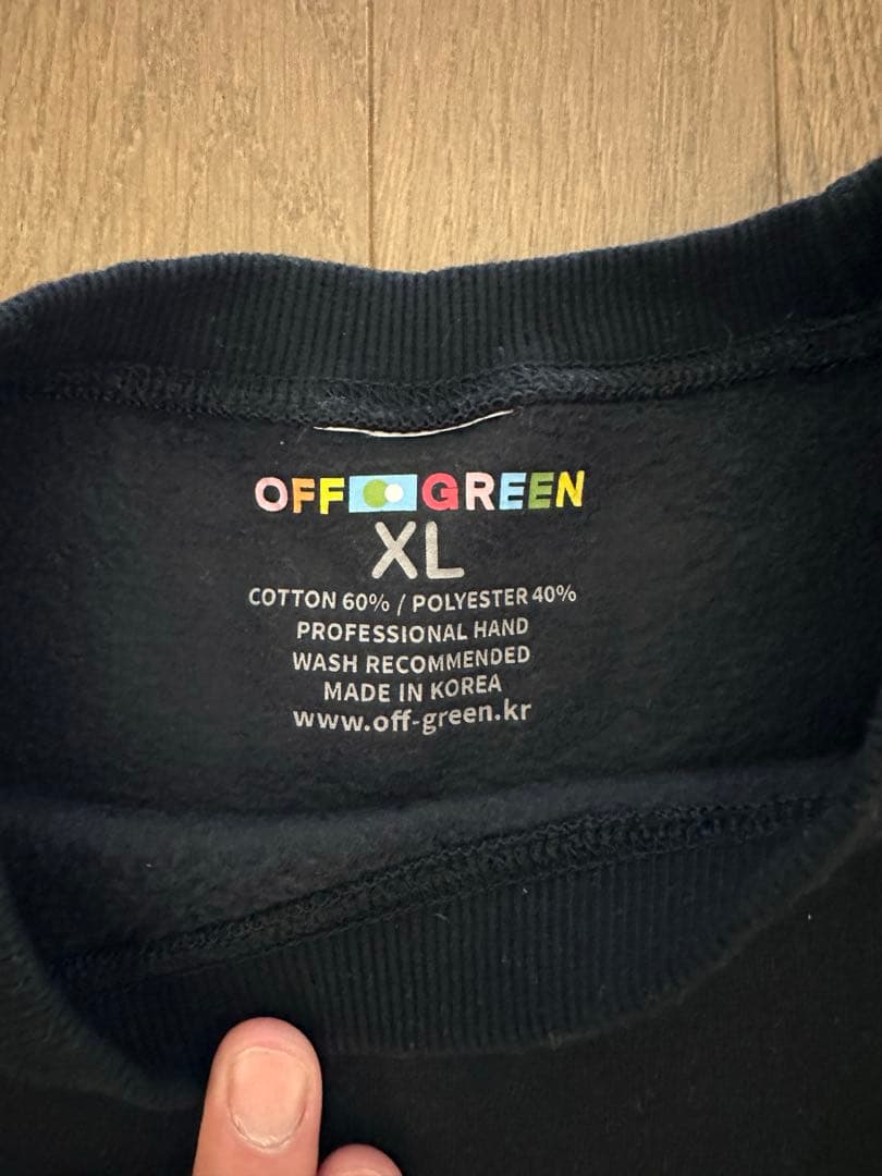 韓国発！off green Putter KING スウェット XL ブラック