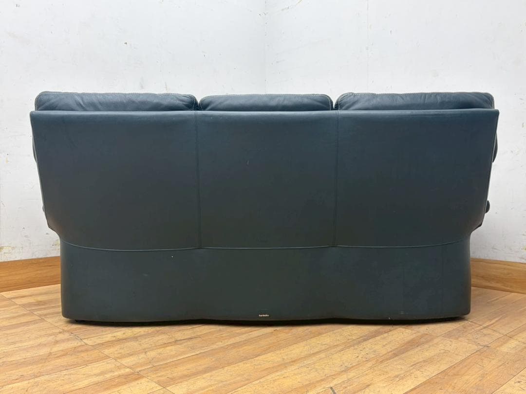 T8093☆カリモクkarimoku☆本革☆レザー☆3人掛けソファ☆3PSOFA