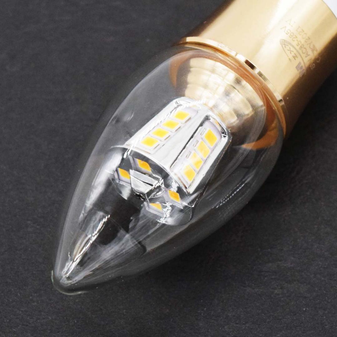 【10個セット】シャンデリア用　LED電球　E-17