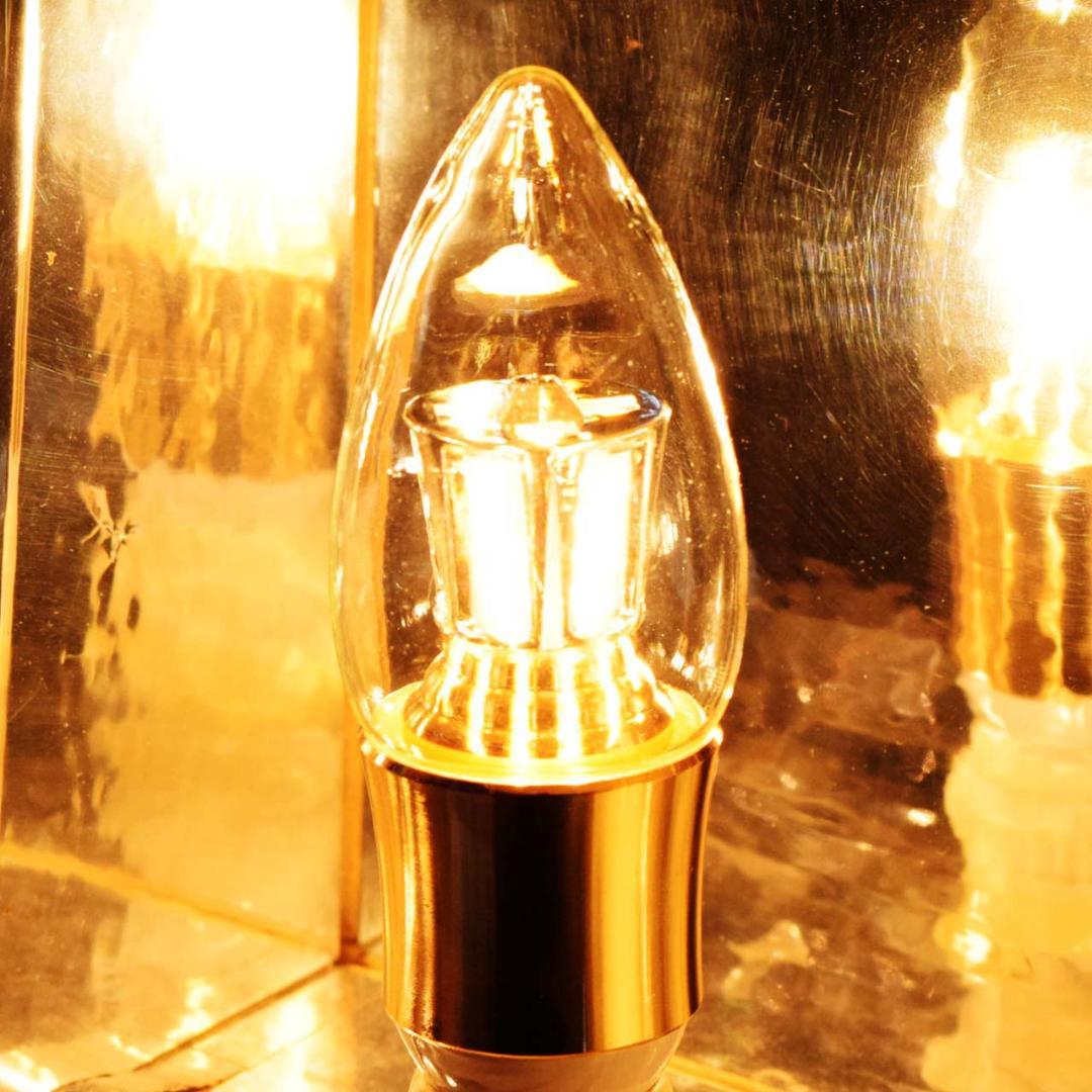 【10個セット】シャンデリア用　LED電球　E-17
