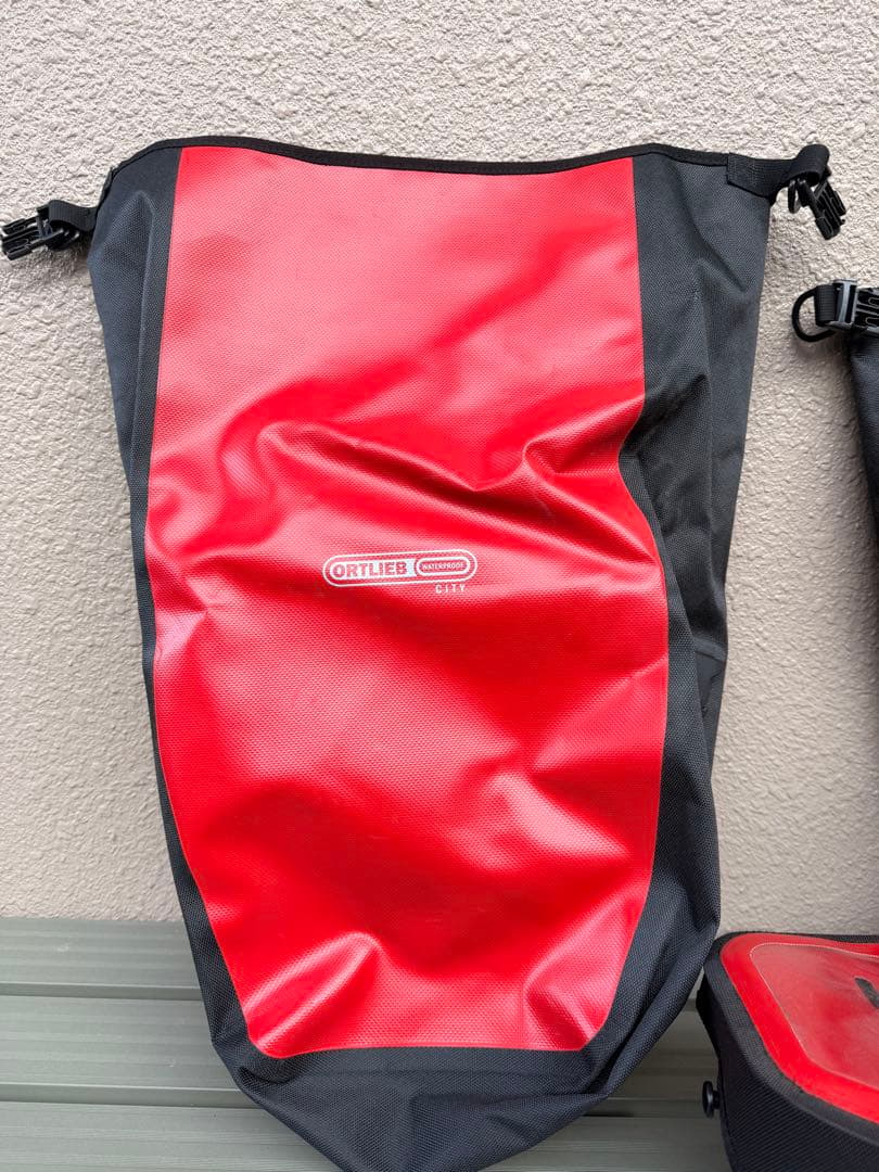 ORTLIEB 防水バッグ 3点セット 赤黒