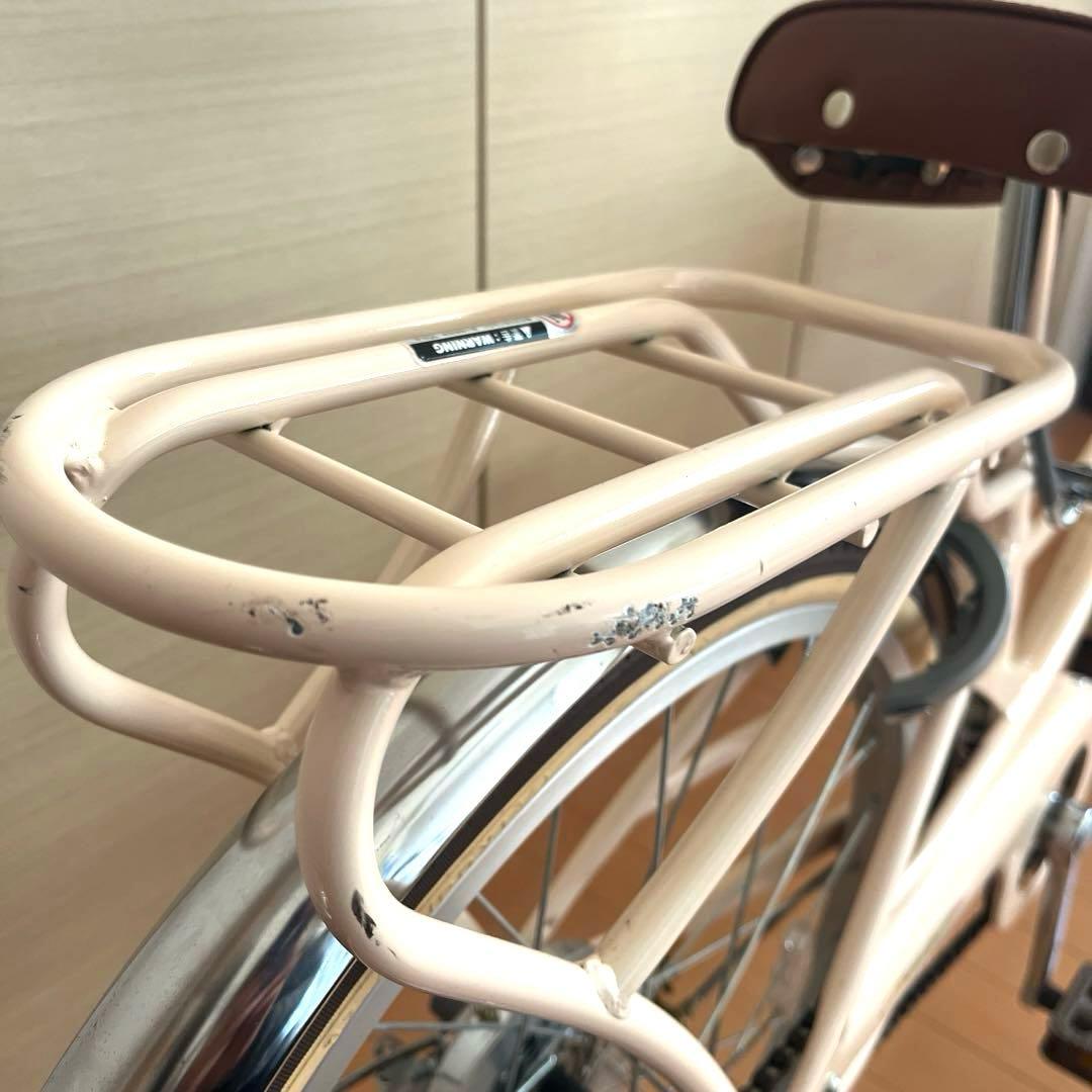 20インチ　フェリーチェ 子供用自転車 クリーム色 ライト付き前カゴ付き