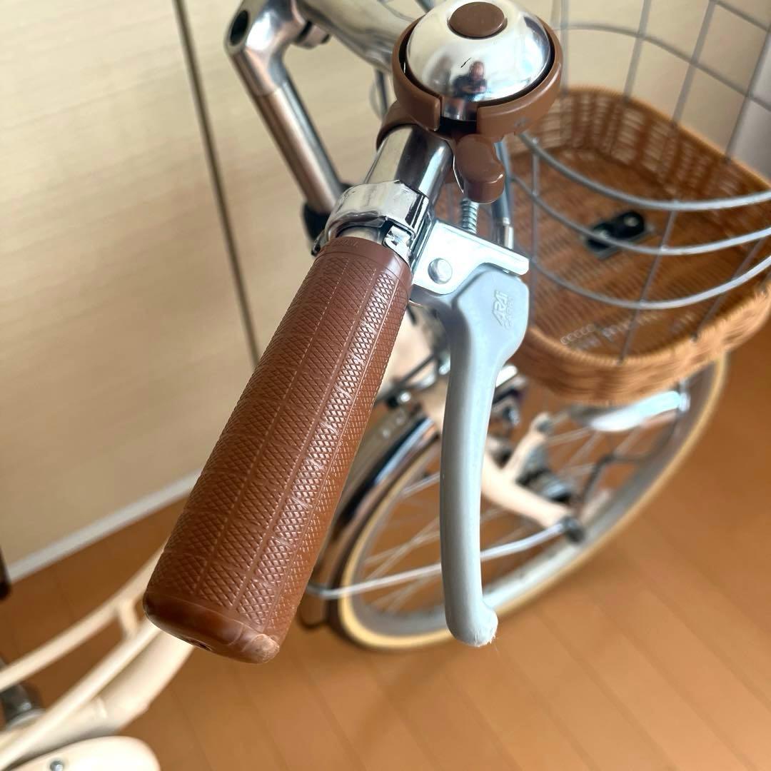 20インチ　フェリーチェ 子供用自転車 クリーム色 ライト付き前カゴ付き