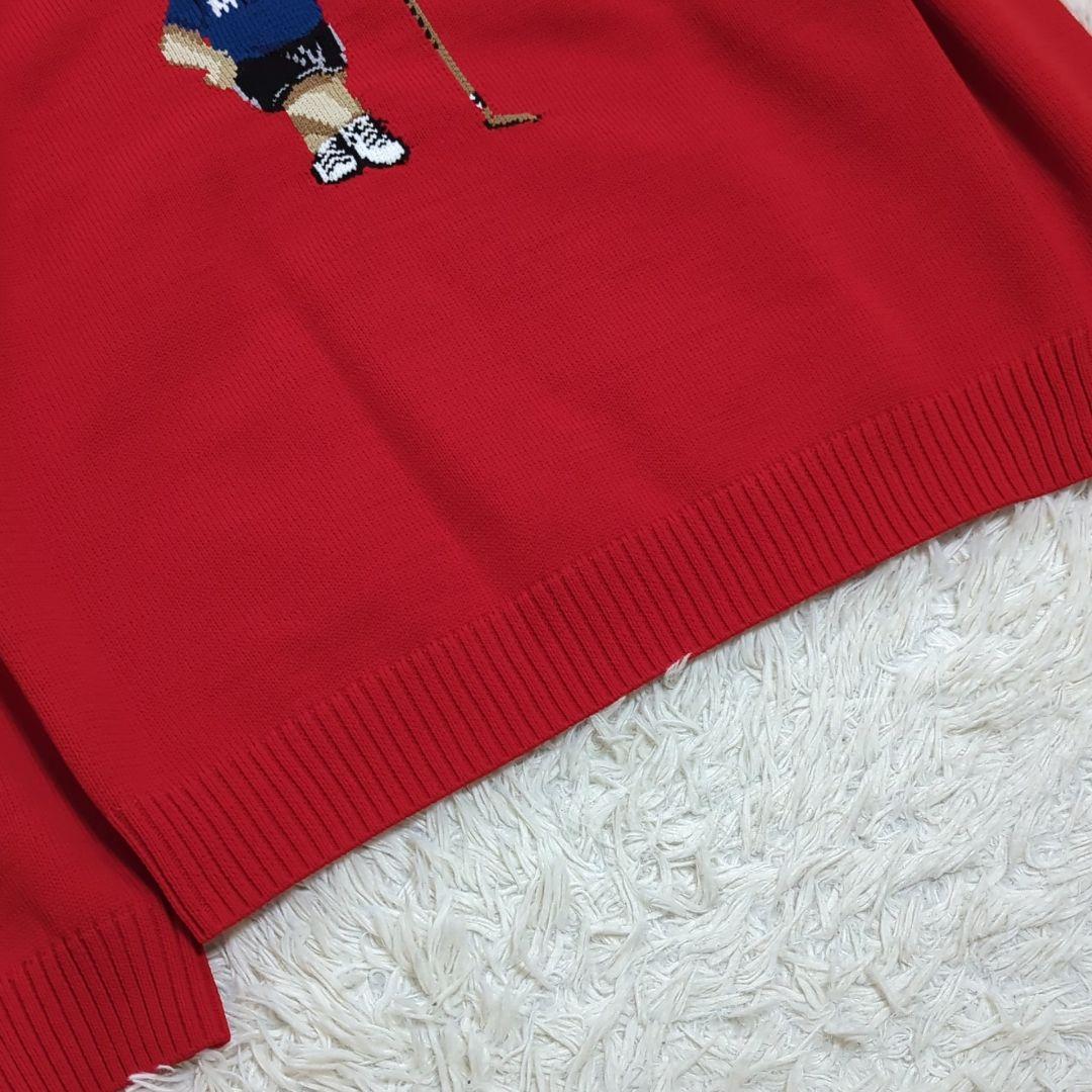美品 XL 限定モデル 23SS パーリーゲイツ 上田桃子プロ着用 ニット 赤