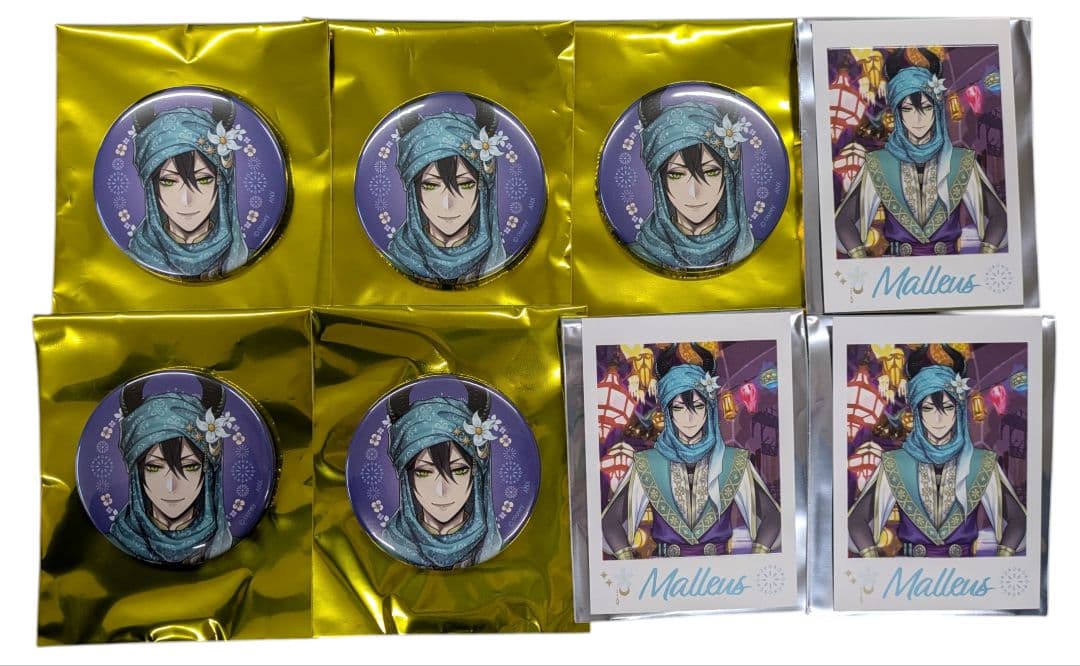 ツイステ展　マレウス 缶バッジ 　ランダムカード