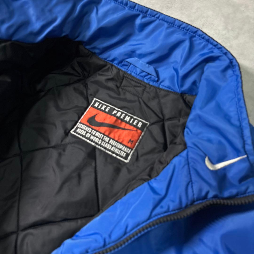 NIKE 00s ナイロンジャケット コート 中綿 サッカー ブルー M
