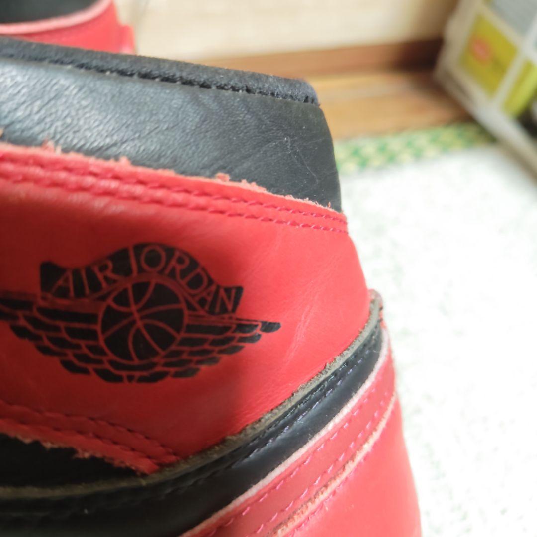 94年製NIKE Air Jordan1AJ1シカゴ復刻 赤黒ヴィンテージ