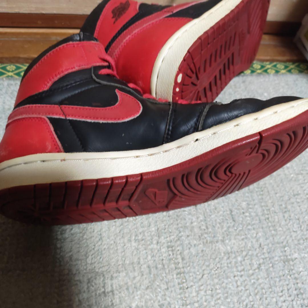 94年製NIKE Air Jordan1AJ1シカゴ復刻 赤黒ヴィンテージ
